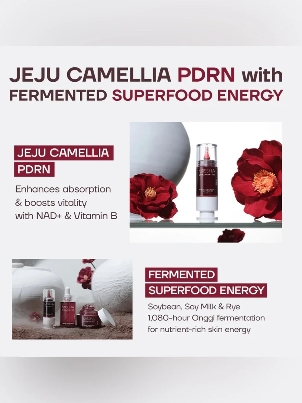 MISSHA NAD Renew Peel Shot 25 Camellia PDRN + NAD. 15 ml / 0.50 fl. / oz.  NIB